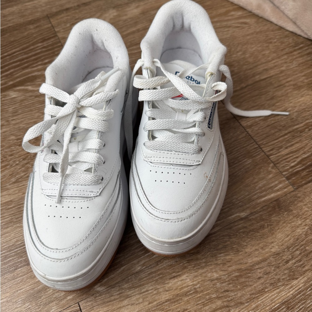 Reebok White Leather Sneakers